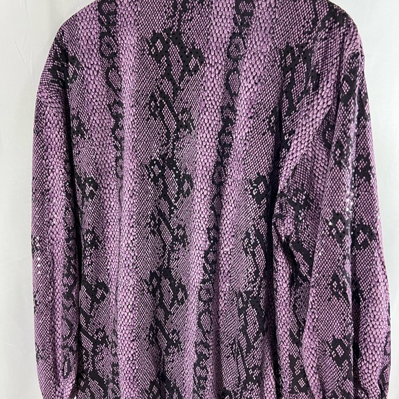 Purple Bomber Jacket with Snakeskin Print reversible! - Picture 7 of 11
